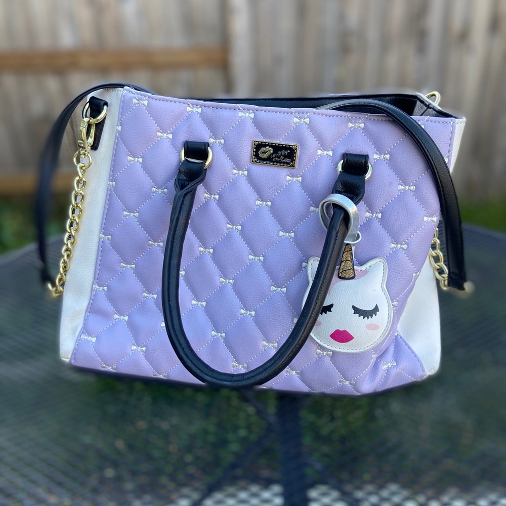 Betsey Johnson purple quilted bag
